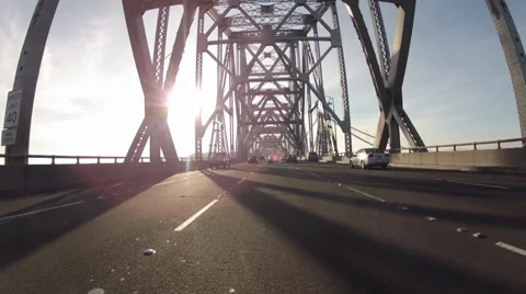Time Lapse Driving across the SF Bay Bridge Stock Footage 10679541