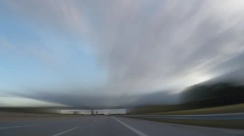 Time lapse of driving on the Autobahn. Time lapse Video stock 52963281