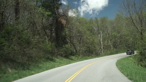Time Lapse driving on the Blue Ridge Parkway, Virginia Video stock 112576312