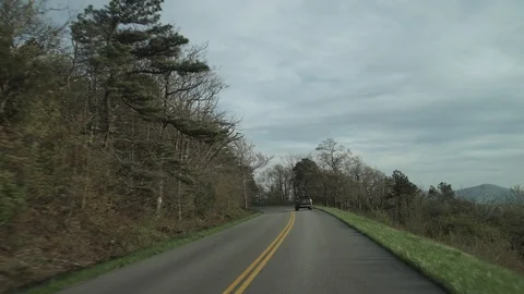 Time Lapse Driving on Blue Ridge Parkway, Virginia Video stock 112576901