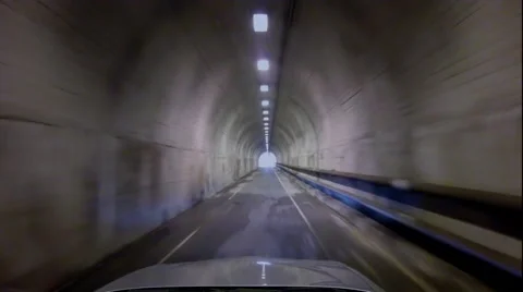 Time lapse of driving from the bunker road tunnel Golden Gate Bridge Video stock 48390725