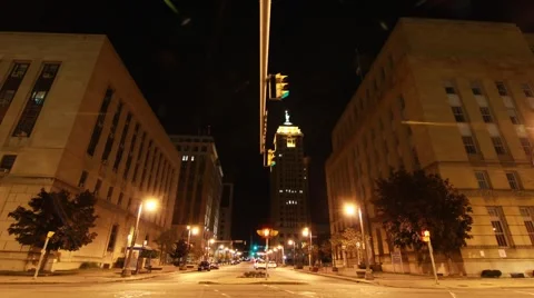 Time Lapse Driving in downtown Buffalo NY Stock Footage 47657411