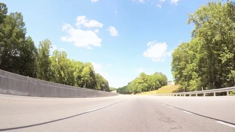 Time lapse. Driving East on Interstate Highway 24 through Kentucky. Stock Footage