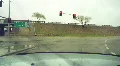 Time lapse - driving in heavy rain - 1 - getting on the freeway HD Footage