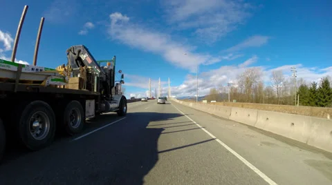 Time lapse driving on highway BC Stock Footage 35909937