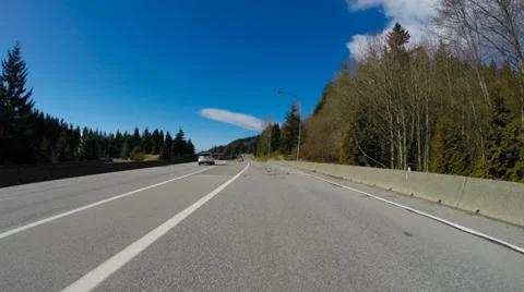 Time lapse driving on highway BC Stock Footage 35910283