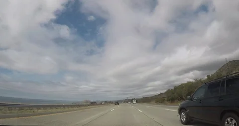 Time lapse driving the I5 freeway north from San Diego to Los Angeles. Stock Footage 90188742