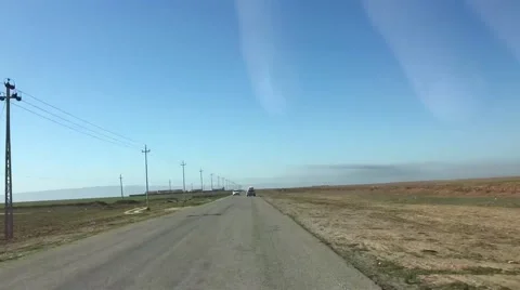 Time lapse of driving on an Iraqi road to Sinjar Province, Iraq Stock Footage 63055880