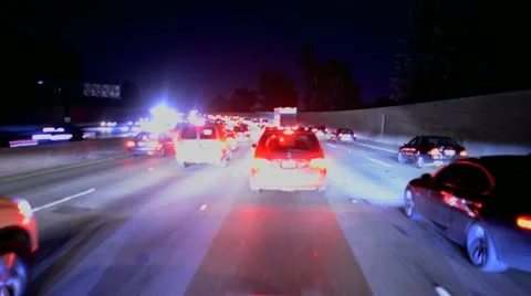 Time Lapse of Driving at Night Stock Footage 21442927