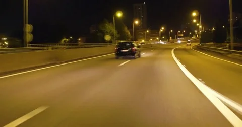 Time lapse driving at night  - Speed car 스톡 동영상 78782276