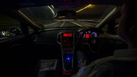 A time lapse driving out of Glasgow on the motorway Stock Footage 90754377