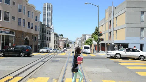 Time Lapse Driving San Francisco Hills Daytime Stock Footage 24867933