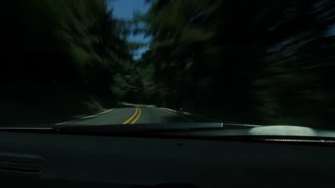 Time Lapse Driving Through Dense Oregon Forest Stock Footage 86957757