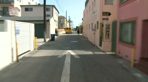 Time lapse of Driving in Venice CA - Roof Mounted Camera 1 of 2 Stock Footage 540564