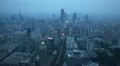 Time Lapse Dusk Light Night Aerial View Nanjing Skyline Cars Passing Busy City HD Footage