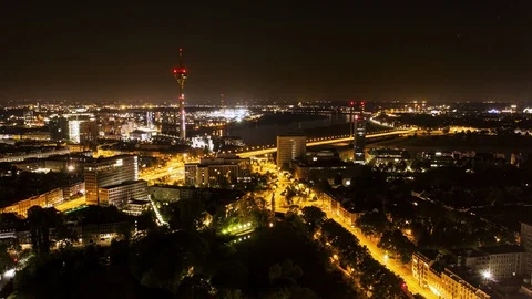 Time lapse of Dusseldorf Stock Footage 110783132