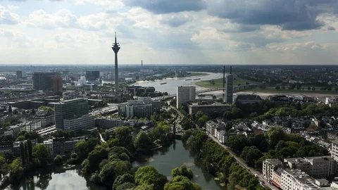 Time lapse of Dusseldorf Stock Footage 110790875