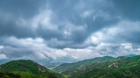 Time lapse. Dynamic change of clouds after rain Vidéo 145890301