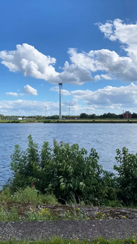 Time lapse Dynamic Wind Turbine Harnessing Renewable clean Energy Stock Footage 278624611