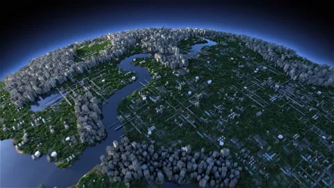 Time lapse Earth Globe climate change transformation. Overpopulation. Stock Footage 140949490