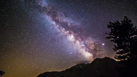 Time lapse of Earth Rotating in the Course of Milky Way Video stock 180448637