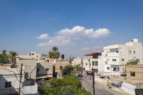 Time Lapse on an elevated level in Jericho, Palestine. 库存影片 251596914