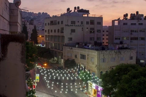 Time Lapse on an elevated level in Nablus, Palestine. 库存影片 251607685