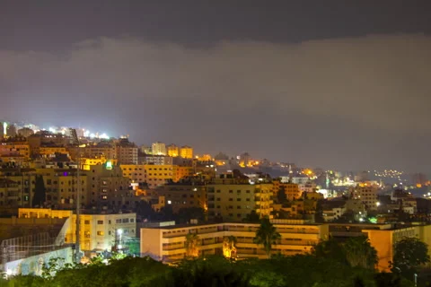 Time Lapse on an elevated level in Nablus, Palestine. 库存影片 251609215