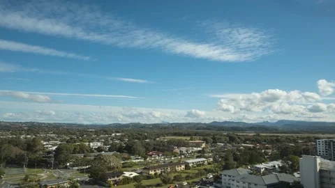 Time lapse of an elevated view of Kirra, Gold Coast, Queensland, Australia. Stock Footage 204899561