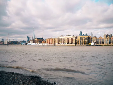 Time lapse. Embankment of the River Thames. Stock Footage 73757323