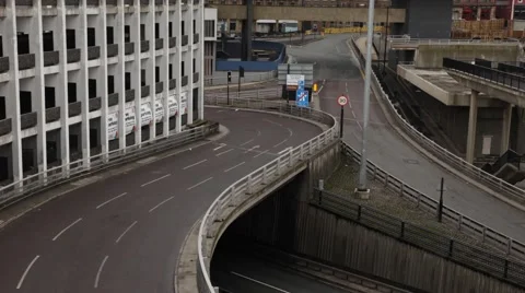 Time lapse of an empty highway in a desolate city Stock Footage 41234725