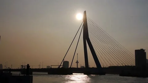 Time Lapse Erasmusbrug Rotterdam 2 库存影片 222057960