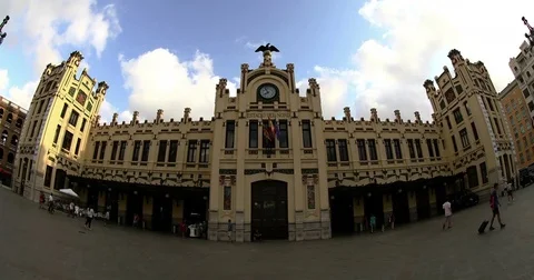 Time Lapse Estacio Del Nord Train Station Stock Footage 80122552