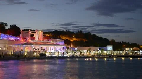 Time Lapse Evening Beach at Sunset Stock Footage 12626232