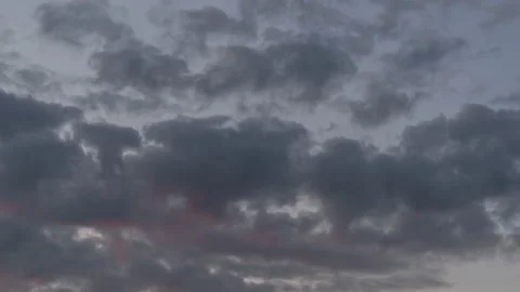 Time lapse evening clouds, beautiful colourful building, formating cloudscape Video stock 155044315