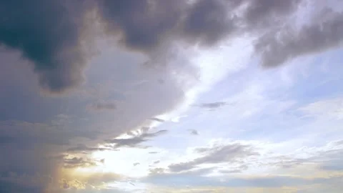 Time lapse of the evening sky at sunset Video stock 258846489