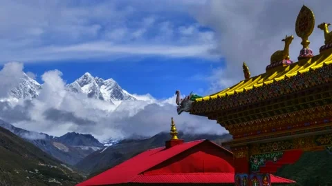 Time lapse of the Everest summit Stock Footage 132819466