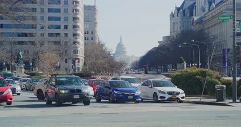 Time Lapse of Every Day Life And The US Capitol Building In Washington DC Vídeo Stock 151224062