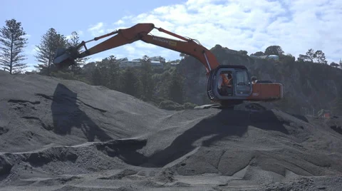 Time lapse of a excavator in  4k Stock Footage 42569551