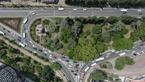 Time lapse expressway top view, Circle Road traffic an important infrastructure Vidéo 146158478