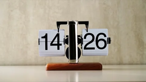 Time-lapse of an Exquisite Flip Clock in Motion Stock Footage 331782863
