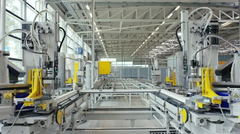 Time Lapse of factory worker setting up his machine ready to go. Stock Footage 63010644
