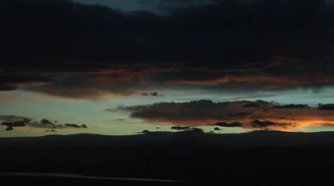 Time Lapse of Fading Daylight over the Rocky Mountains Stock Footage 54723005
