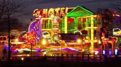 Time-lapse of a Fair ride Stock Footage 40207650