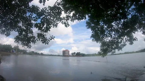 Time Lapse Of Fast Clouds Moving Over Rural Landscape In Bangladesh Stock Footage 345693294