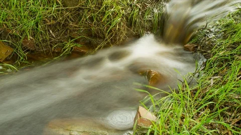 Time lapse of fast flowing stream Video stock 94945122