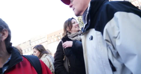 Time-lapse fast-motion at protests after Paris terrorist attack on Charlie Hebdo Stock Footage 172197310