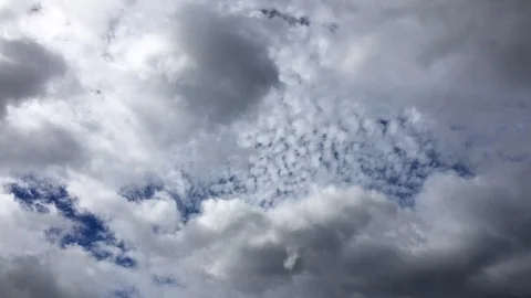 Time lapse : Fast movement of dark clouds. Video stock 94374542