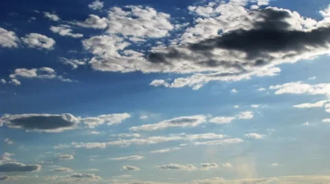 Time lapse of fast moving clouds. No birds and flicker Видео 8764083
