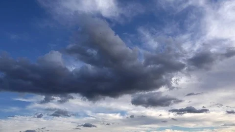 Time lapse of fast moving clouds Stock Footage 73666877